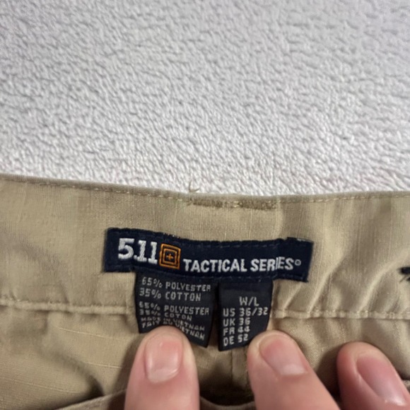 5.11 Tactical Series Cargo Pants Mens Size 36/32 Beige Work Utility Outdoor - Picture 4 of 11